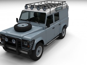 land rover defender 110 utility station wagon w in 3D 模型