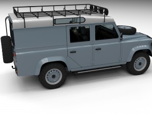 land rover defender 110 utility station wagon w in 3D 模型