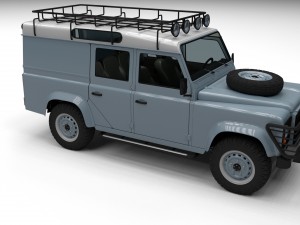land rover defender 110 utility station wagon w in 3D 模型