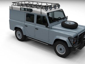 land rover defender 110 utility station wagon w in 3D 模型