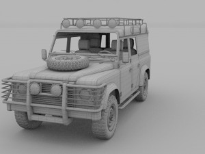 land rover defender 110 utility station wagon w in 3D 模型