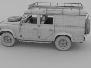 land rover defender 110 utility station wagon w in 3D 模型