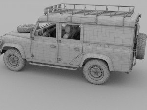 land rover defender 110 utility station wagon w in 3D 模型
