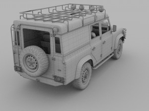 land rover defender 110 utility station wagon w in 3D 模型