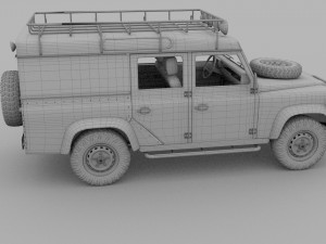 land rover defender 110 utility station wagon w in 3D 模型