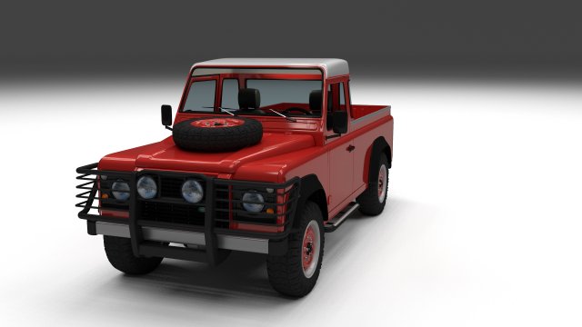 land rover defender 110 pick up w interior Model 3D .c4d .max .obj .3ds .fbx .stl .blend 