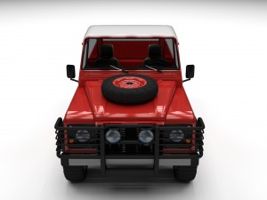 land rover defender 110 pick up w interior Model 3D