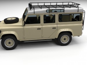 land rover defender 110 station wagon w interior Modello 3D