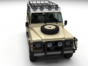 land rover defender 110 station wagon w interior Modello 3D