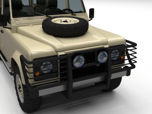 land rover defender 110 station wagon w interior Modello 3D