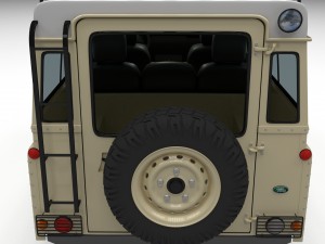 land rover defender 110 station wagon w interior Modello 3D