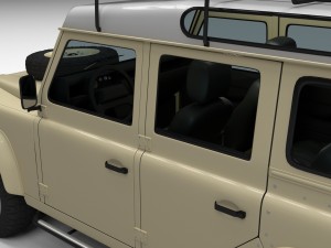 land rover defender 110 station wagon w interior Modello 3D