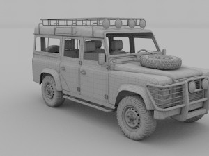 land rover defender 110 station wagon w interior Modello 3D