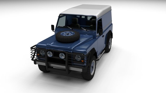 land rover defender 90 hard top w interior 3D मॉडल .c4d .max .obj .3ds .fbx .stl .blend 