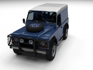 land rover defender 90 hard top w interior 3D 模型