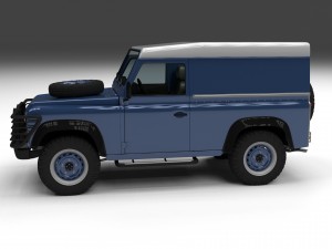 land rover defender 90 hard top w interior 3D मॉडल