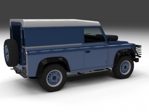 land rover defender 90 hard top w interior 3D मॉडल