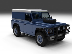 land rover defender 90 hard top w interior 3D मॉडल
