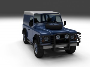 land rover defender 90 hard top w interior 3D मॉडल
