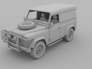 land rover defender 90 hard top w interior 3D मॉडल