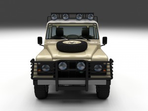 land rover defender 110 double cab pick up w inter 3D 모델