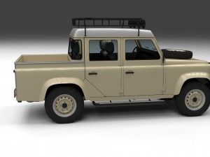 land rover defender 110 double cab pick up w inter 3D 모델