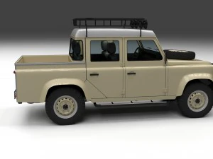 land rover defender 110 double cab pick up w inter 3D Model