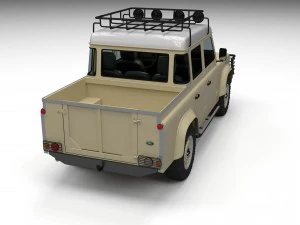 land rover defender 110 double cab pick up w inter 3D Model