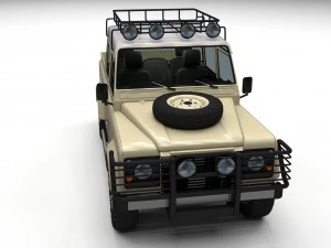 land rover defender 110 double cab pick up w inter 3D Model