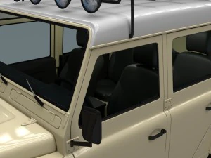 land rover defender 110 double cab pick up w inter 3D Model
