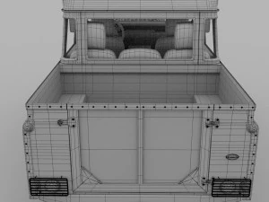 land rover defender 110 double cab pick up w inter 3D Model
