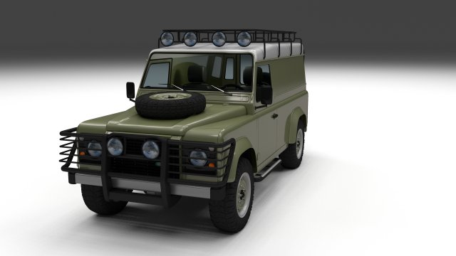 land rover defender 110 hard top w interior Model 3D .c4d .max .obj .3ds .fbx .stl .blend 