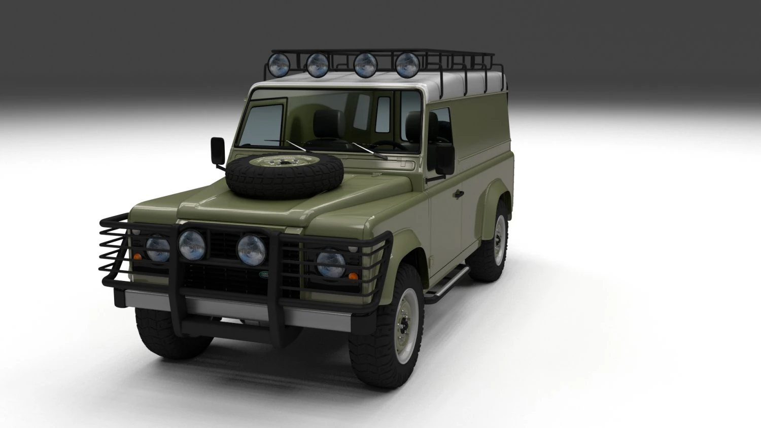land rover defender 110 hard top w interior 3D Model .c4d .max .obj .3ds .fbx .stl .blend 