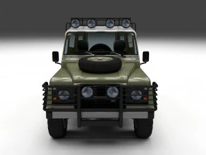 land rover defender 110 hard top w interior 3D Model