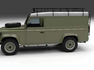 land rover defender 110 hard top w interior 3D Model