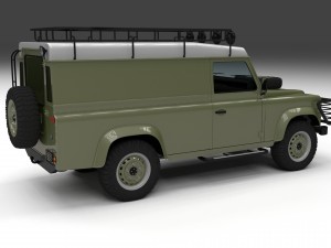 land rover defender 110 hard top w interior Model 3D