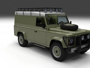 land rover defender 110 hard top w interior 3D Model