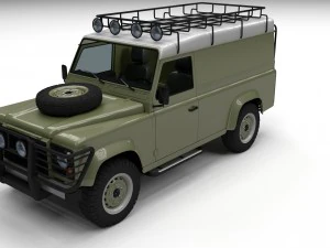 land rover defender 110 hard top w interior 3D Model