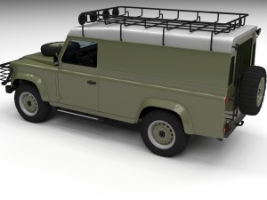 land rover defender 110 hard top w interior Model 3D