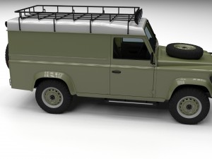 land rover defender 110 hard top w interior Model 3D