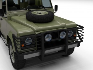 land rover defender 110 hard top w interior Model 3D