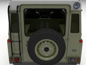land rover defender 110 hard top w interior Model 3D