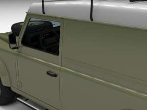 land rover defender 110 hard top w interior Model 3D