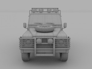 land rover defender 110 hard top w interior Model 3D