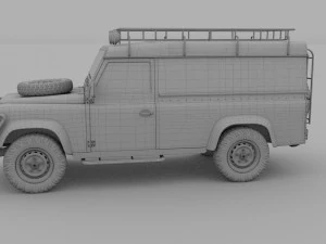 land rover defender 110 hard top w interior 3D Model