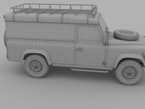 land rover defender 110 hard top w interior Model 3D