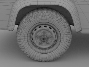 land rover defender 110 hard top w interior Model 3D