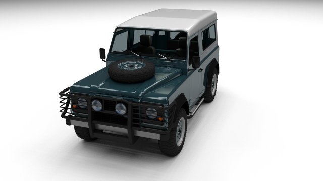 land rover defender 90 station wagon w interior Model 3D .c4d .max .obj .3ds .fbx .stl .blend 