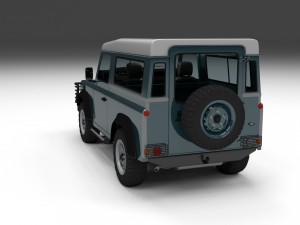 land rover defender 90 station wagon w interior Model 3D