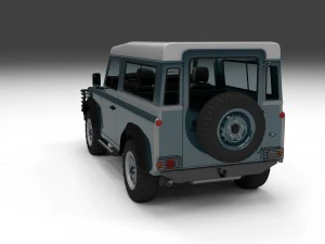 land rover defender 90 station wagon w interior 3D Model